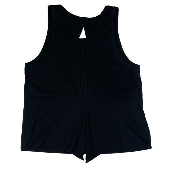 Victoria Secret Shirt Sport Sleeveless Athletic Black W Rose Gold Sparkle Large - Picture 2 of 5